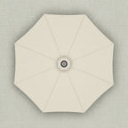 Water-repellent replacement parasol cover with ventilation opening