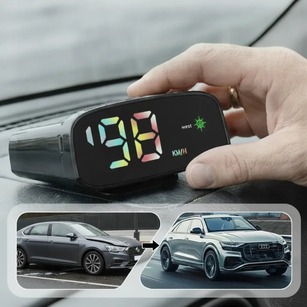 Head-up-Display Tachometer Solar für Auto – GPS-gestützt