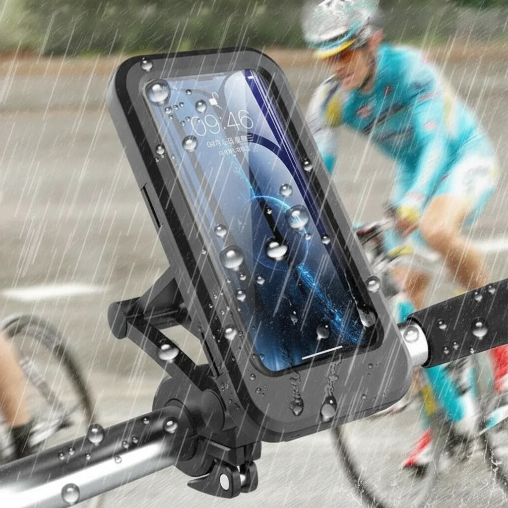 Waterproof Bicycle Smartphone Holder with Wireless Charging