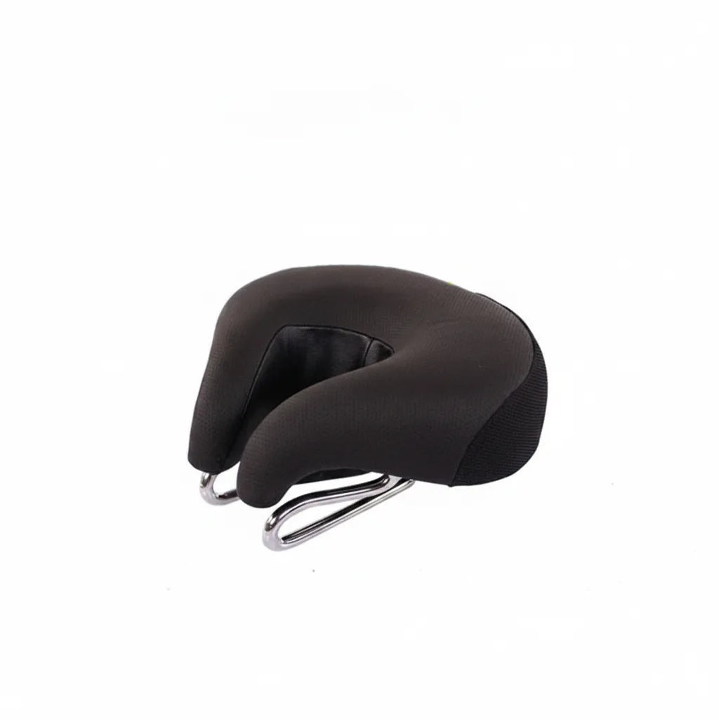 Nose-less bicycle saddle ergonomically padded