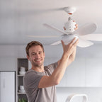 Deckenventilator mit LED-Licht (3 Farbtemperaturen) & Fernbedienung