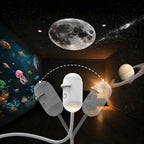 Galaxy projector with night light, 2-in-1 LED starry sky, USB-powered