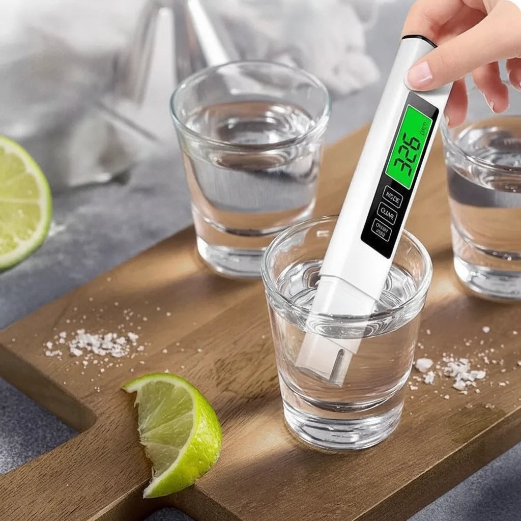 Digital water testing device 4-in-1 with titanium probe