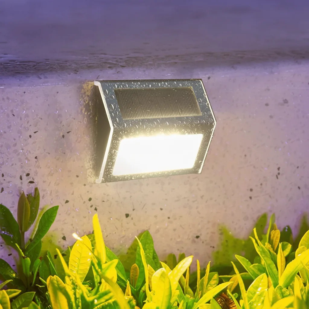 Solar wall light stainless steel weatherproof and automatic