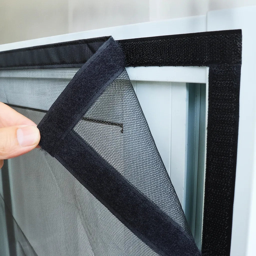 Magnetic fly screen door with automatic closure