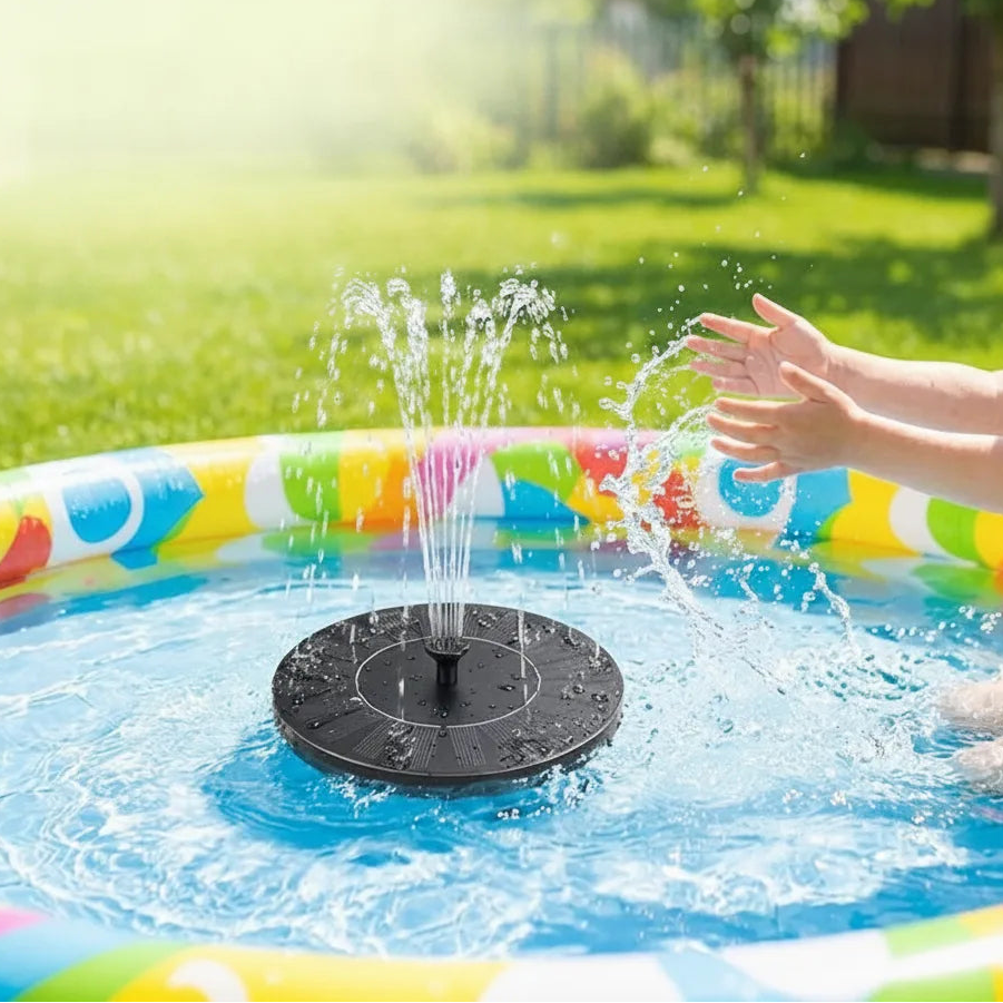 Schwimmende Solar-Fontäne – Interaktives Badespielzeug für Kinder
