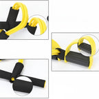 Fitness band sit-up with foot loops