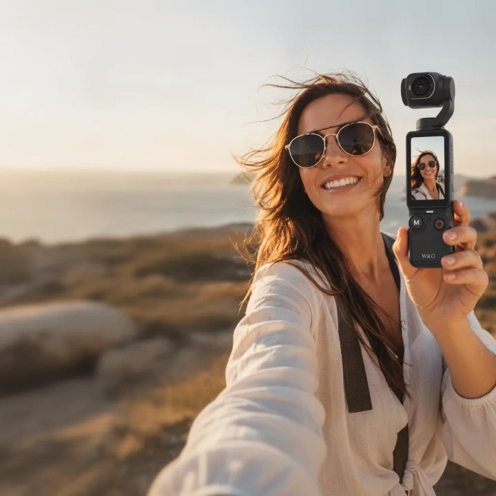 1080P Pocket Camera with Foldable Display and Touchscreen