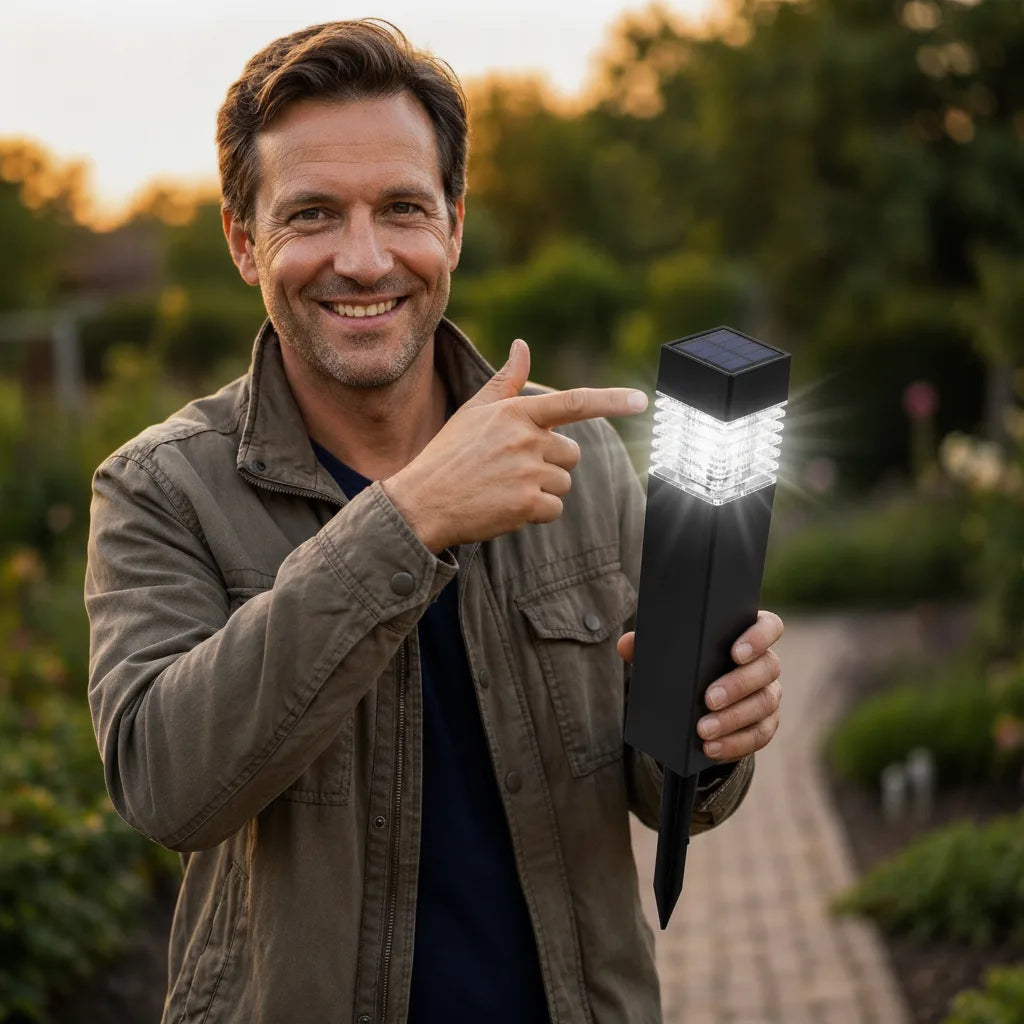 Solar LED Wegeleuchte – wetterfest, kabellos, schaltet automatisch ein