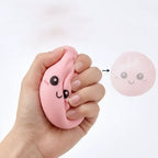Dumpling Squeeze Toy with Face in Steamer Basket