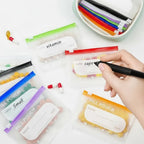 Pill organizer with 14 pouches and zipper case