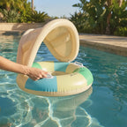 Pool-Schwimmring mit Sonnendach – Schatten & Komfort am Wasser