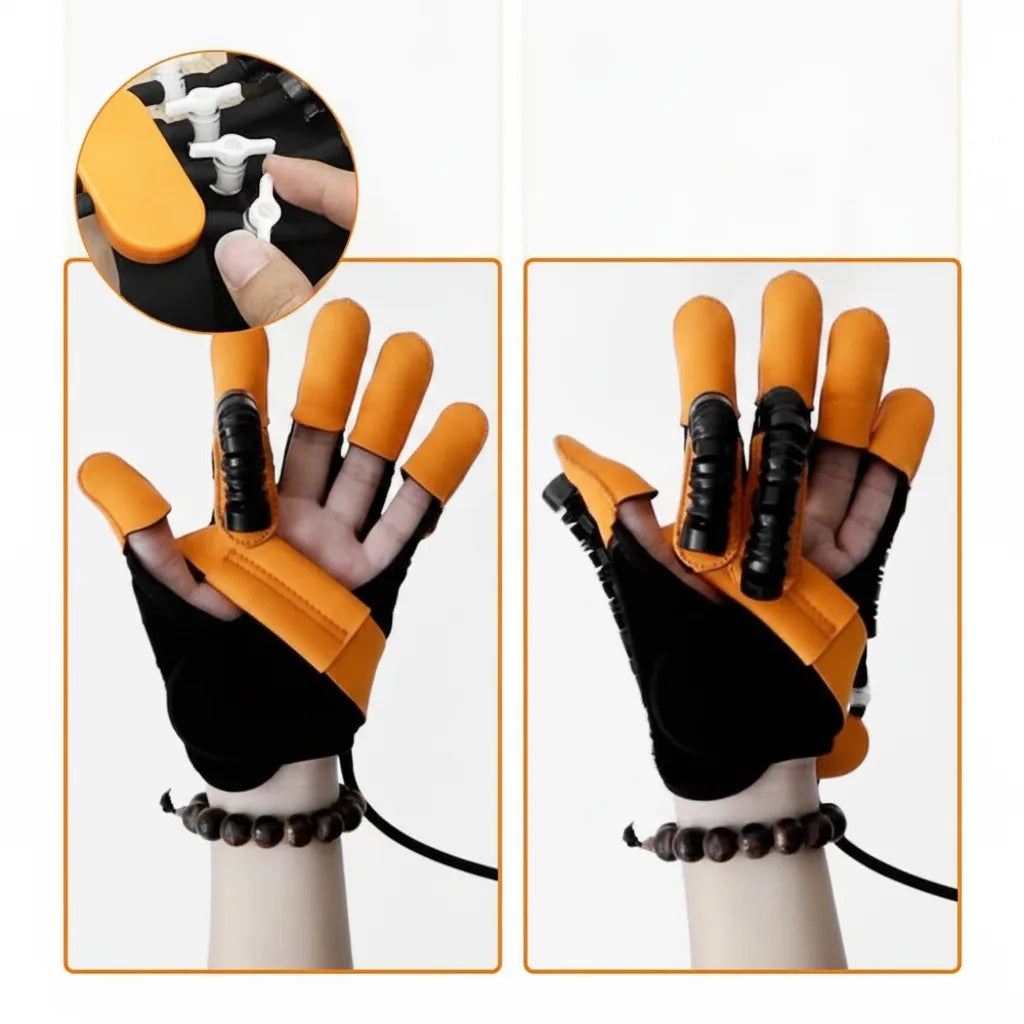 Handtrainer-Handschuh mit automatischer Fingerübung