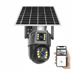 Solar-Überwachungskamera mit Doppellinse und 360° PTZ