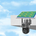 Solar-Überwachungskamera mit Doppellinse und 360° PTZ