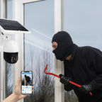 Solar-Überwachungskamera mit Doppellinse und 360° PTZ