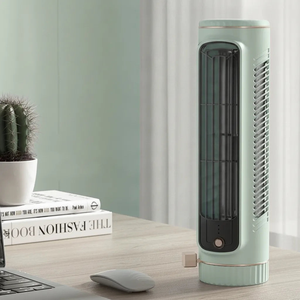 Tischturmventilator USB wiederaufladbar – 3 Geschwindigkeitsstufen