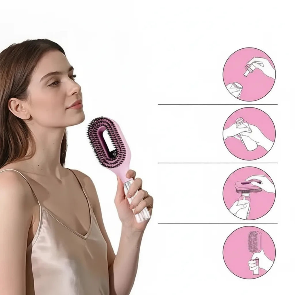 Haarbürste mit Sprühfunktion – 2-in-1 Bürste und Befeuchter
