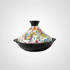 Keramik-Tajine mit Blumenmuster – 2 Liter