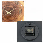 Wanduhr im Baumscheiben-Design mit lautlosem Uhrwerk