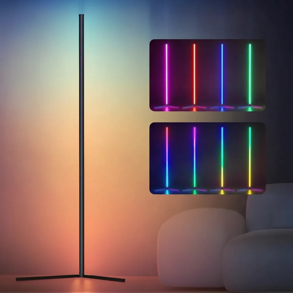 LED Eck-Stehlampe mit App-Steuerung und Farbwechsel