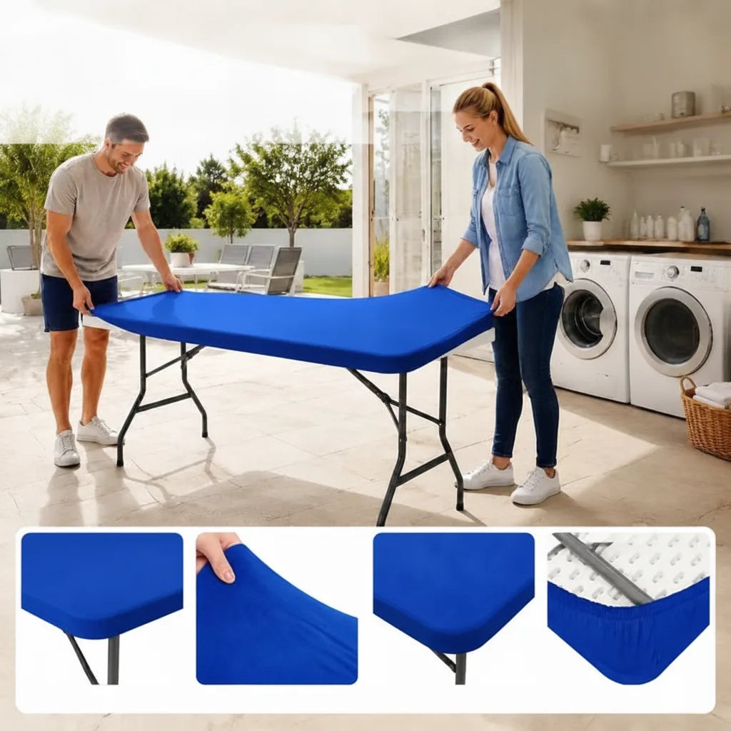 Elastische Tischabdeckung mit Gummizug