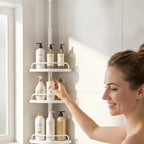 Teleskop-Eckregal für die Dusche mit 4 Ablagen