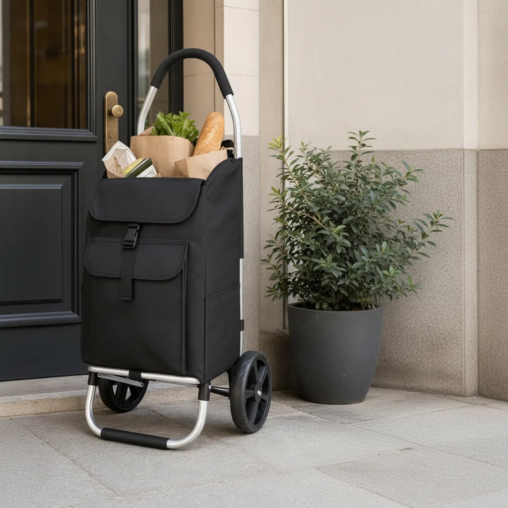 Faltbarer Einkaufstrolley mit Aluminiumrahmen