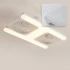 Deckenventilator mit LED-Licht und verstellbaren Doppelköpfen
