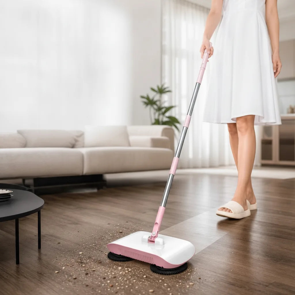 Bodenwischer 3-in-1 mit Kehr-, Wisch- und Sammelfunktion