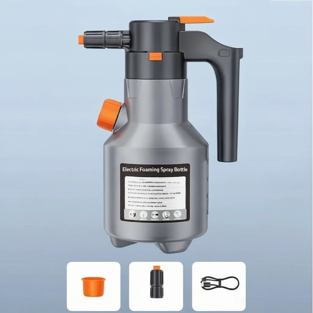 Elektrische Schaumsprühflasche für Auto und Haushalt