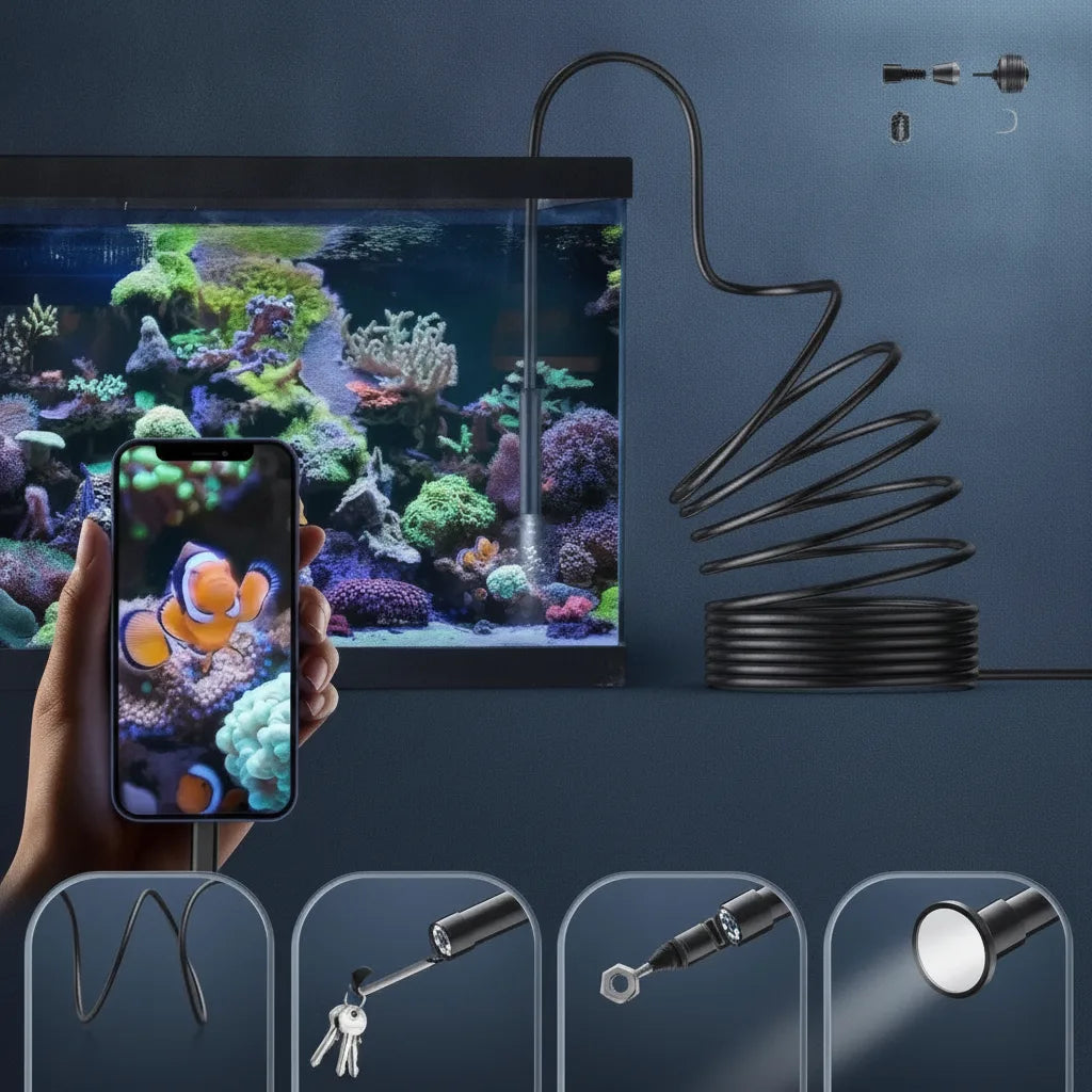 Endoskopkamera HD mit flexibler Sonde – wasserdicht