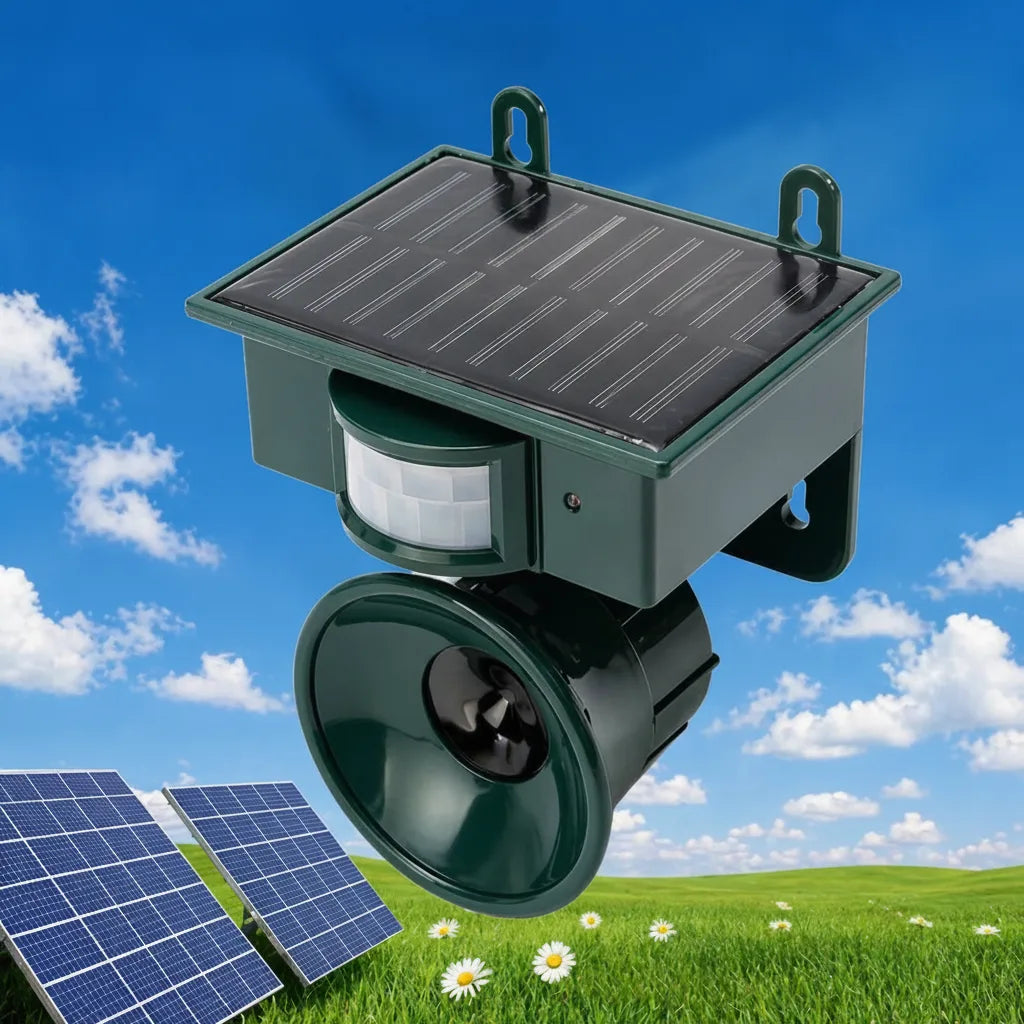Vogelabwehr mit PIR-Sensor und Solarantrieb