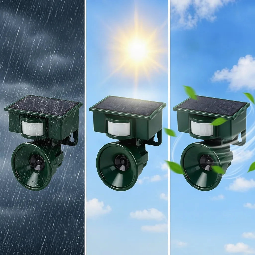 Vogelabwehr mit PIR-Sensor und Solarantrieb