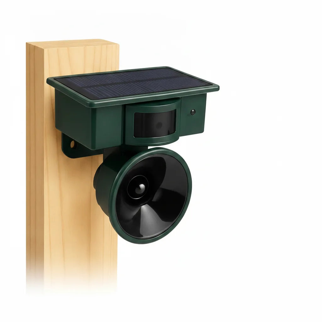Vogelabwehr mit PIR-Sensor und Solarantrieb