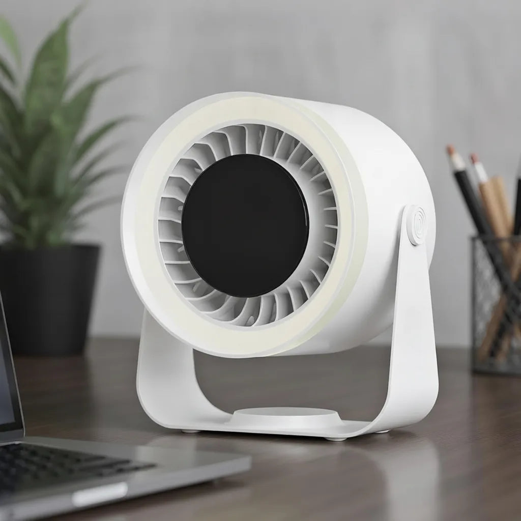 Tischventilator mit 10 Stufen, LED-Display und Nachtlicht