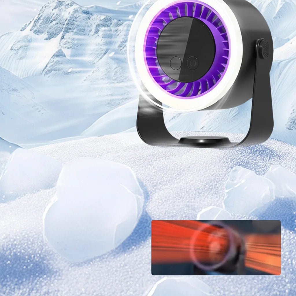 Tischventilator mit 10 Stufen, LED-Display und Nachtlicht