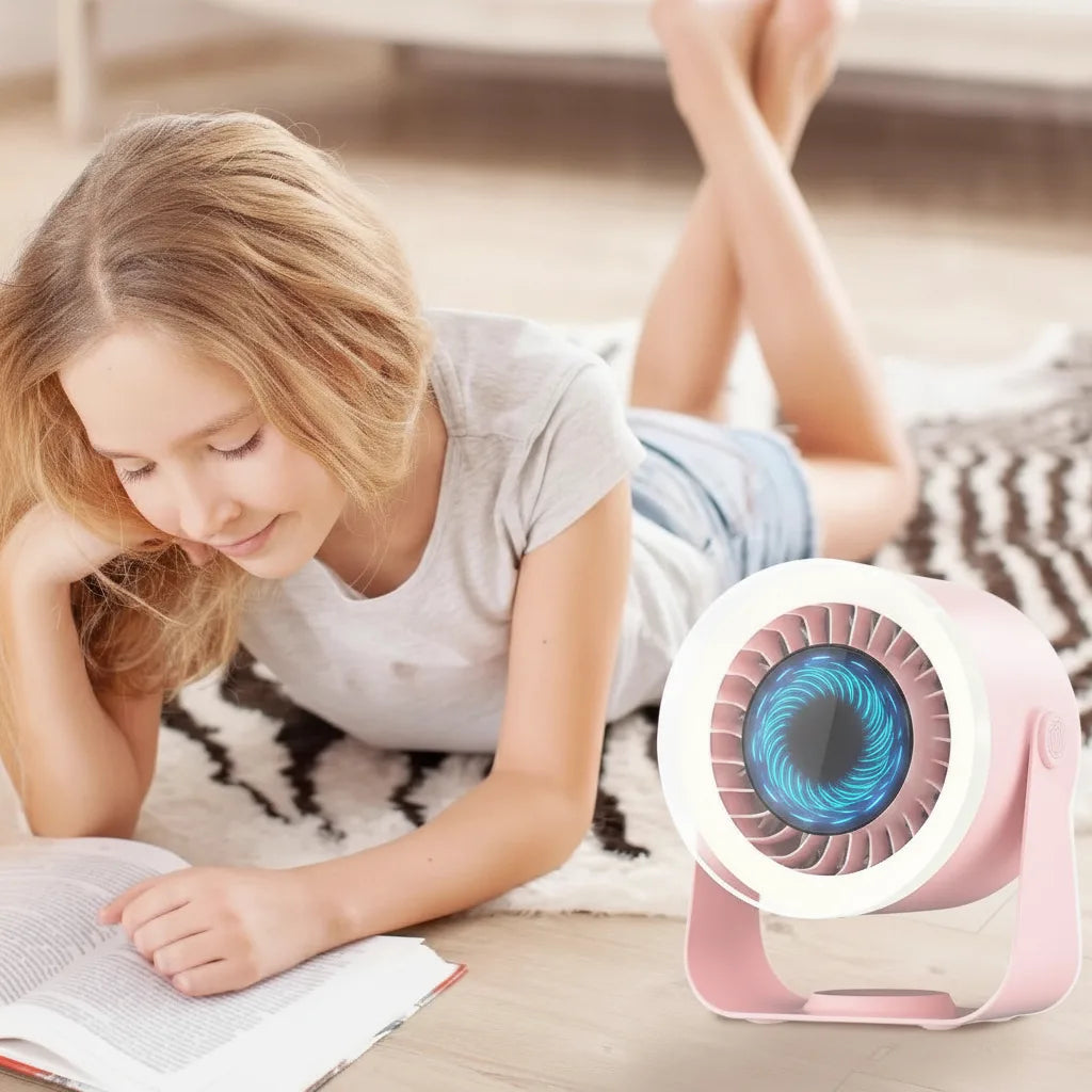 Tischventilator mit 10 Stufen, LED-Display und Nachtlicht