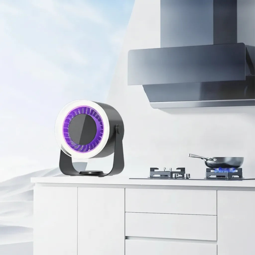 Tischventilator mit 10 Stufen, LED-Display und Nachtlicht