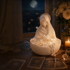 Schmuckschale Madonna Figur aus Harz – Weiß
