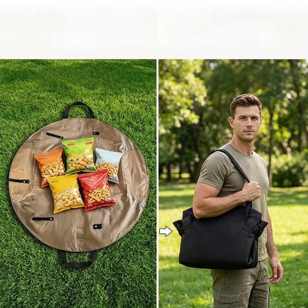 Picknickdecke als Tasche – 2-in-1 Outdoor-Matte zum Mitnehmen