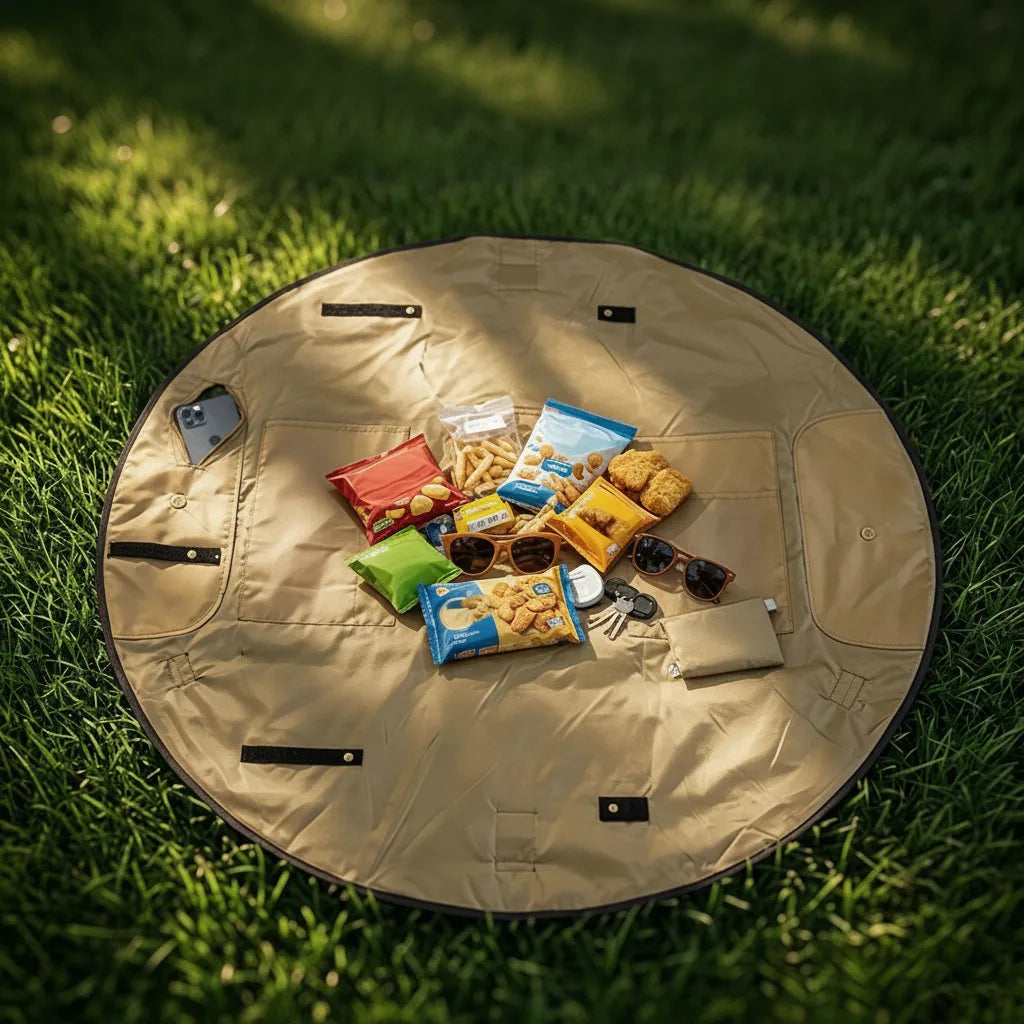 Picknickdecke als Tasche – 2-in-1 Outdoor-Matte zum Mitnehmen