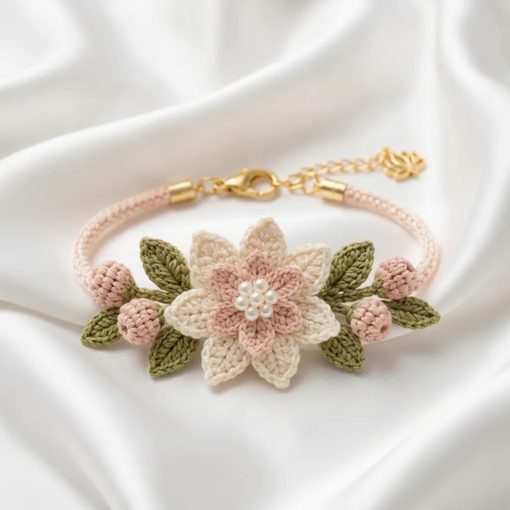 Häkelarmband-Set mit Naturmotiven – DIY-Bastelset