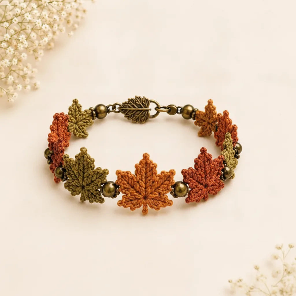 Häkelarmband-Set mit Naturmotiven – DIY-Bastelset