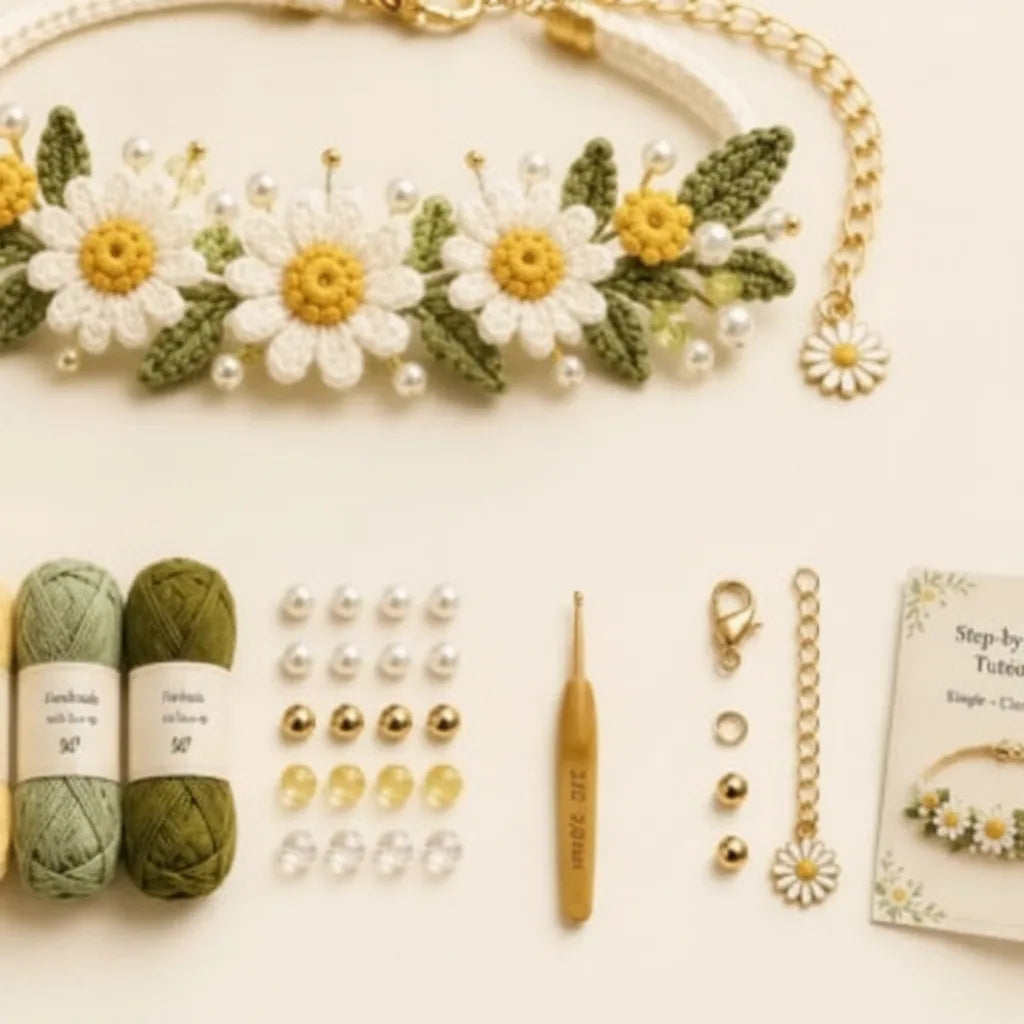 Häkelarmband-Set mit Naturmotiven – DIY-Bastelset