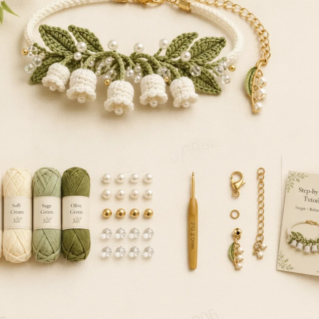 Häkelarmband-Set mit Naturmotiven – DIY-Bastelset