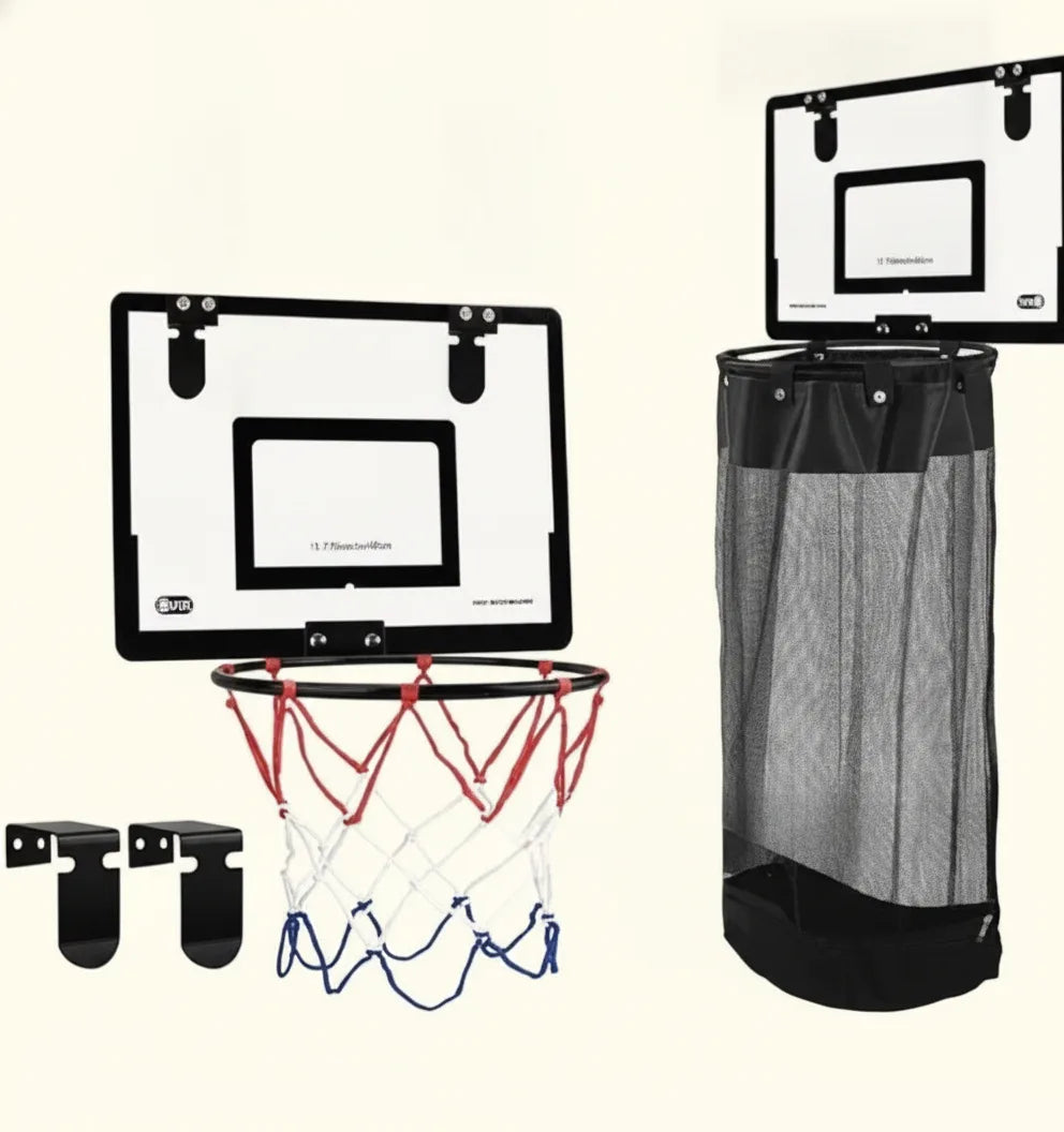 Wäschekorb mit Basketballkorb-Design – Tür-Montage