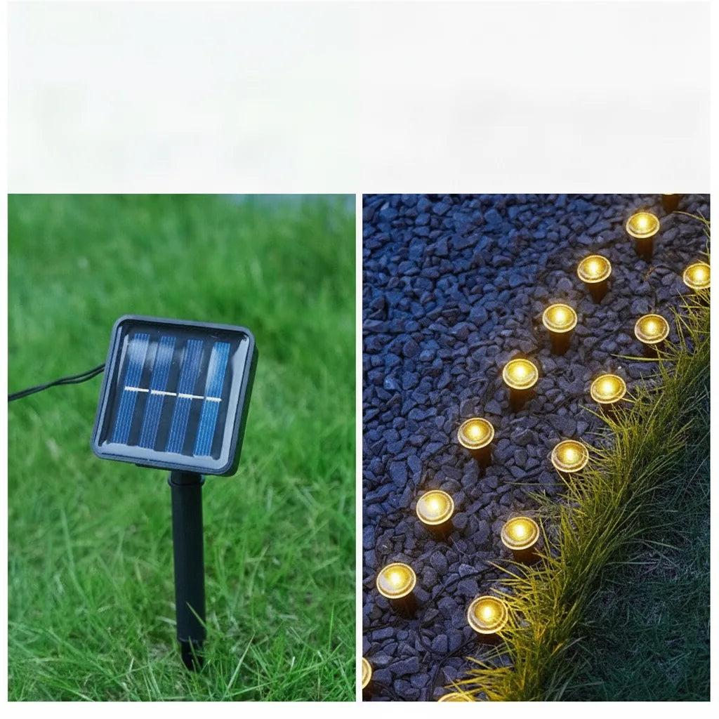 Solar-LED-Lichterkette mit automatischer Dämmerungsschaltung
