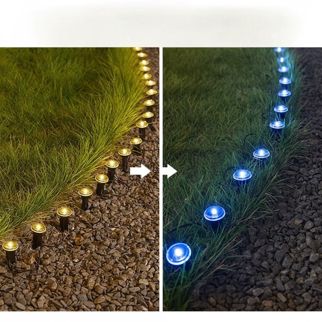 Solar-LED-Lichterkette mit automatischer Dämmerungsschaltung