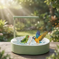 Vogel-Badewanne mit automatischem Wasserfall und Pumpe